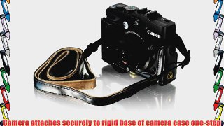 CamDesign Firm-Shell Classic Black Simulated Leather Camera Case with Detachable Base/3-Options