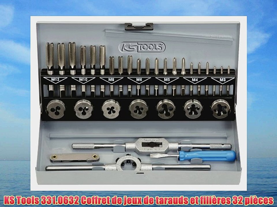 KS Tools 331.0632 Coffret de jeux de tarauds et fili?res 32 pi?ces