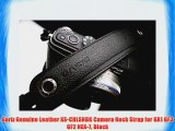 Gariz Genuine Leather XS-CHLSNBK Camera Neck Strap for GX1 GF3 GF2 NEX-7 Black