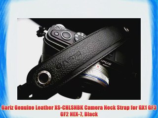 Gariz Genuine Leather XS-CHLSNBK Camera Neck Strap for GX1 GF3 GF2 NEX-7 Black