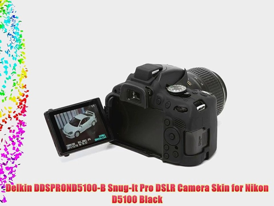 Delkin DDSPROND5100-B Snug-It Pro DSLR Camera Skin for Nikon D5100 Black