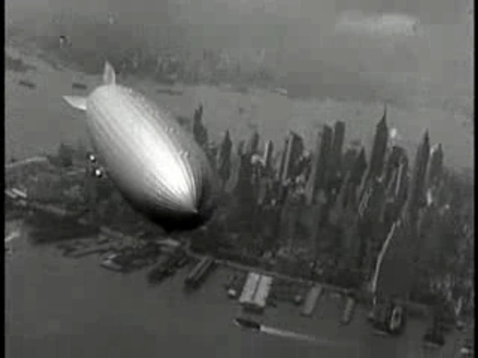 Hindenberg explodes zeppelin