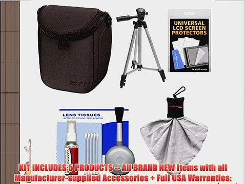 Sony LCS-BBF Soft Digital Camera Case (Black) with Tripod Accessory Kit for Alpha NEX-3N