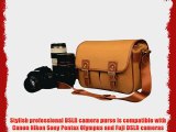 JAVOedge Large Canvas Camera Messager Style Bag for Nikon/Canon/Sony/Pentax/Panasonic/Fuji/Olympus