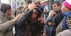 Taksim'deki Protestoda Kadın Eylemcinin Kafasına Kalas Düştü