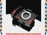 Gariz Genuine Leather XS-CHEM1BR Camera Metal Half Case for Olympus OM-D E-M1 EM1 Brown