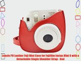 Lensfo PU Leather Fuji Mini Case for Fujifilm Instax Mini 8 with a Detachable Single Shoulder