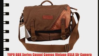 YOPO BBK Series Casual Canvas Vintage DSLR Slr Camera Shoulder Bag Backpack Rucksack Bag for