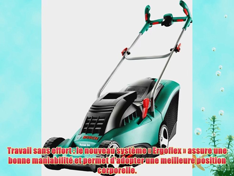 Bosch Tondeuse ? gazon filaire Rotak 34 Ergoflex avec guidon Ergoflex et diam?tre de coupe