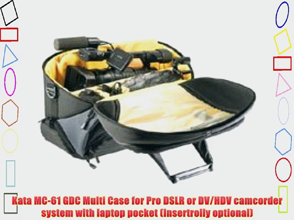 Kata MC-61 GDC Multi Case for Pro DSLR or DV/HDV camcorder system with laptop pocket (Insertrolly