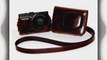MegaGear Ever Ready Protective Fitted Dark Brown Leather Camera Case  Bag for For Canon Powershot