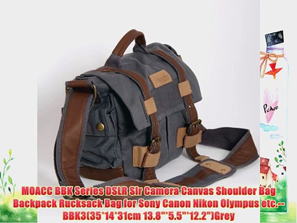MOACC BBK Series DSLR Slr Camera Canvas Shoulder Bag Backpack Rucksack Bag for Sony Canon Nikon