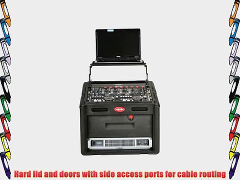 SKB 1SKB-R106 Roto Rack 10U Top Rack 6U Front Rack Steel Rails Hard Top and L/R Access Doors