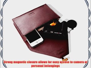 Isaac Mizrahi Padded I Clutch Camera Clutch in Genuine Leather for Point and Shoot Cameras