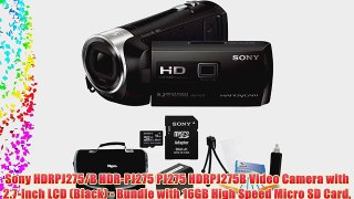 Sony HDRPJ275/B HDR-PJ275 PJ275 HDRPJ275B Video Camera with 2.7-Inch LCD (Black) - Bundle with