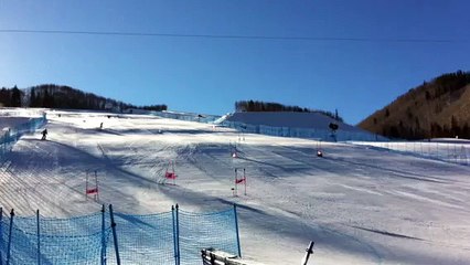 Alexis Pinturault à l'entraînement en super-G à Vail avant les Mondiaux