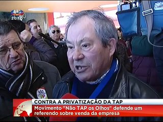 Não TAP os olhos recolhe assinaturas para referendar privatização da empresa