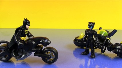 Imaginext Catwoman, Batman and Aquaman in the Superhero Vehicle Swap!