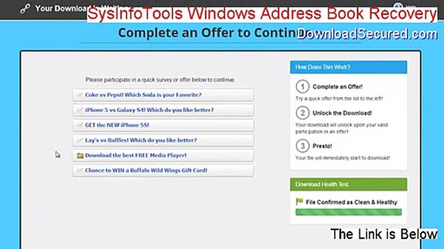 SysInfoTools Windows Address Book Recovery Free Download - Legit Download (2015)