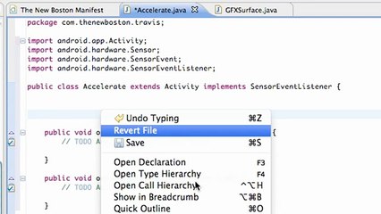 Android Application Development - 125 - Setting up a Accelerometer class