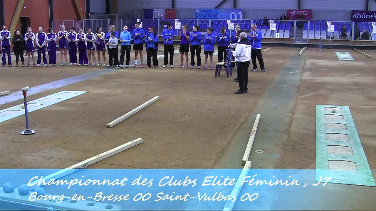 Présentation des équipes, Bourg-en-Bresse contre Saint-Vulbas, Sport Boules, J7 Elite Féminine, Saison 2014 /2015