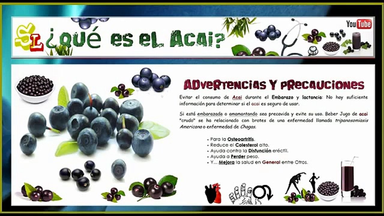 Bayas de Acai - Remedios para la Osteoartritis - Disfunción eréctil y la Pérdia de peso