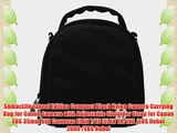 SumacLife Laurel Edition Compact Black Nylon Camera Carrying Bag for Canon Camera with Adjustable