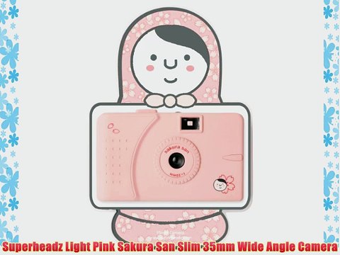 Superheadz Light Pink Sakura San Slim 35mm Wide Angle Camera