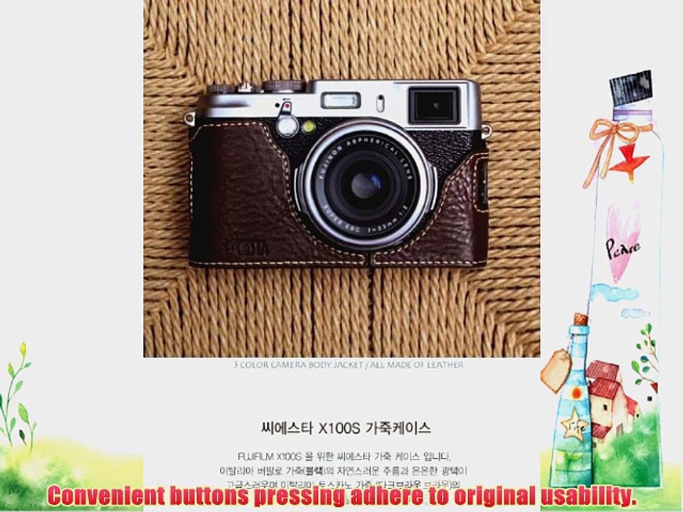 Ciesta Genuine Leather Jacket Half Case for Fuji Fujifilm X100S (DARK BROWN)