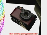 Gariz Genuine Leather XS-CHX1MB Camera Metal Half Case for Leica X1 X2 Brown