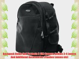 Polaroid Studio Series Camera Backpack (Black) For The Canon VIXIA HF M400 M40 M41 M52 M50