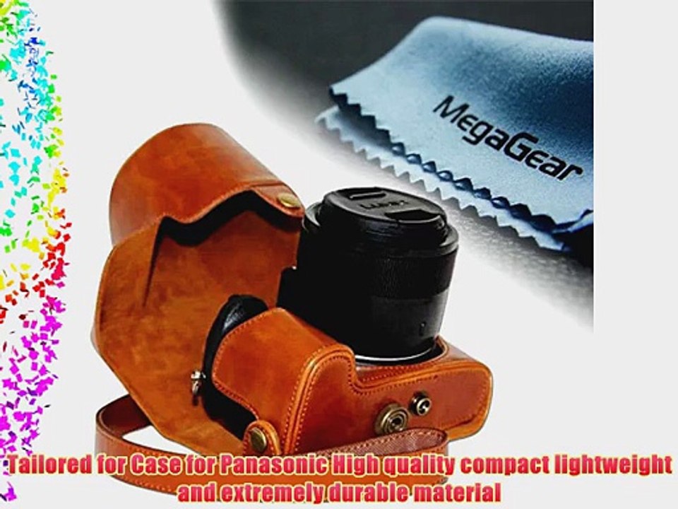 MegaGear Ever Ready Protective Leather Camera Case Bag for Panasonic?FZ1000 (Light Brown)