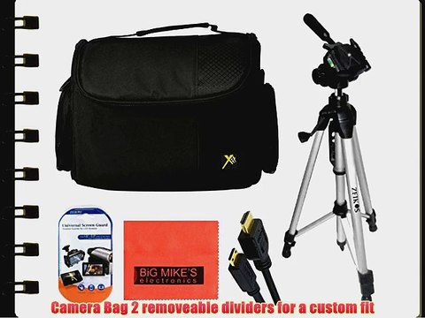 57 Inch Tripod Deluxe Soft Medium Camcorder Case For Canon Digital EOS Rebel SL1 T1i T2i