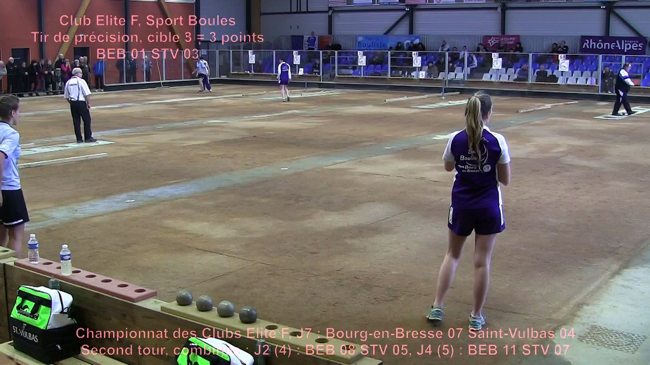 Second tour intégral, Bourg-en-Bresse contre Saint-Vulbas, Sport Boules, J7 Elite Féminine, Saison 2014 /2015