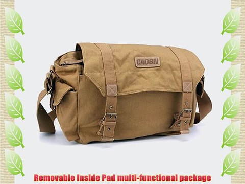 Modovo Canvas Leisure DSLR SLR Camera Bag Messenger Bag Ultra-large Capacity Removable Inside