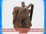 Koolertron Canvas DSLR SLR Camera Shoulder Bag Backpack Rucksack Bag With Waterproof Cover