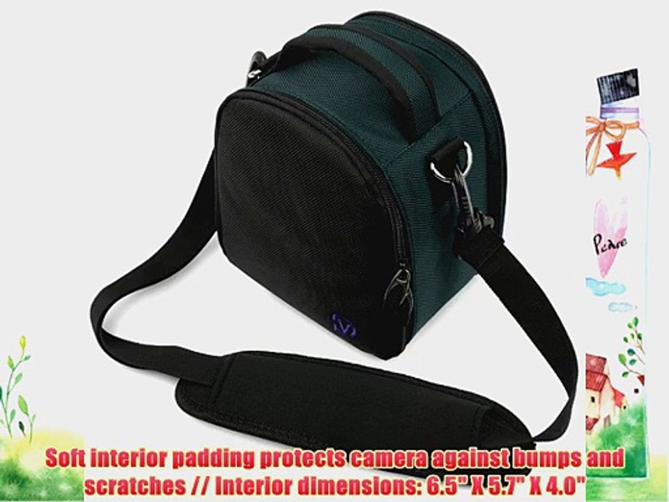 Protective Laurel Navy Blue Handbag Camera Bag with Padded Compartment and Adjustable Shoulder