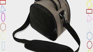 Elegant Laurel Steel Grey Handbag Camera Bag with Rear Accessory Pocket and Shoulder Strap