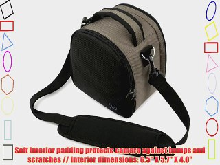 Elegant Laurel Steel Grey Handbag Camera Bag with Rear Accessory Pocket and Shoulder Strap