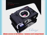 Gariz Genuine Leather XS-CHXP1BK Camera Metal Half Case for Fuji Fujifilm X-Pro1 XPro1 Black