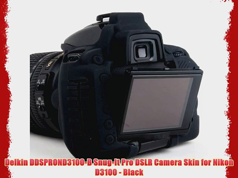Delkin DDSPROND3100-B Snug-It Pro DSLR Camera Skin for Nikon D3100 - Black