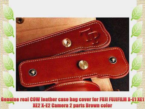 Genuine real COW leather case bag cover for FUJI FUJIFILM X-E1 XE1 XE2 X-E2 Camera 2 parts