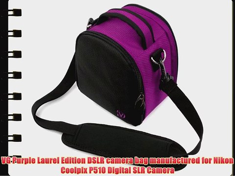 VG Plum Purple Laurel DSLR Camera Carrying Bag with Removable Shoulder Strap for Nikon Coolpix