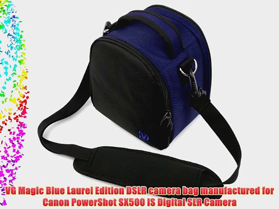 VG Magic Blue Laurel DSLR Camera Carrying Bag with Removable Shoulder Strap for Canon PowerShot