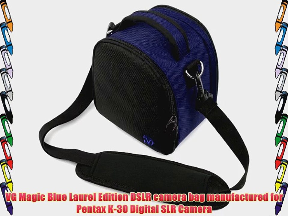 VG Magic Blue Laurel DSLR Camera Carrying Bag with Removable Shoulder Strap for Pentax K-30