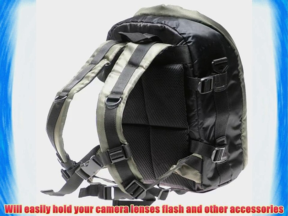 Vidpro BP-200 Photo Pack Digital SLR Camera Backpack Case (Sage/Black) for Canon EOS 7D 5D