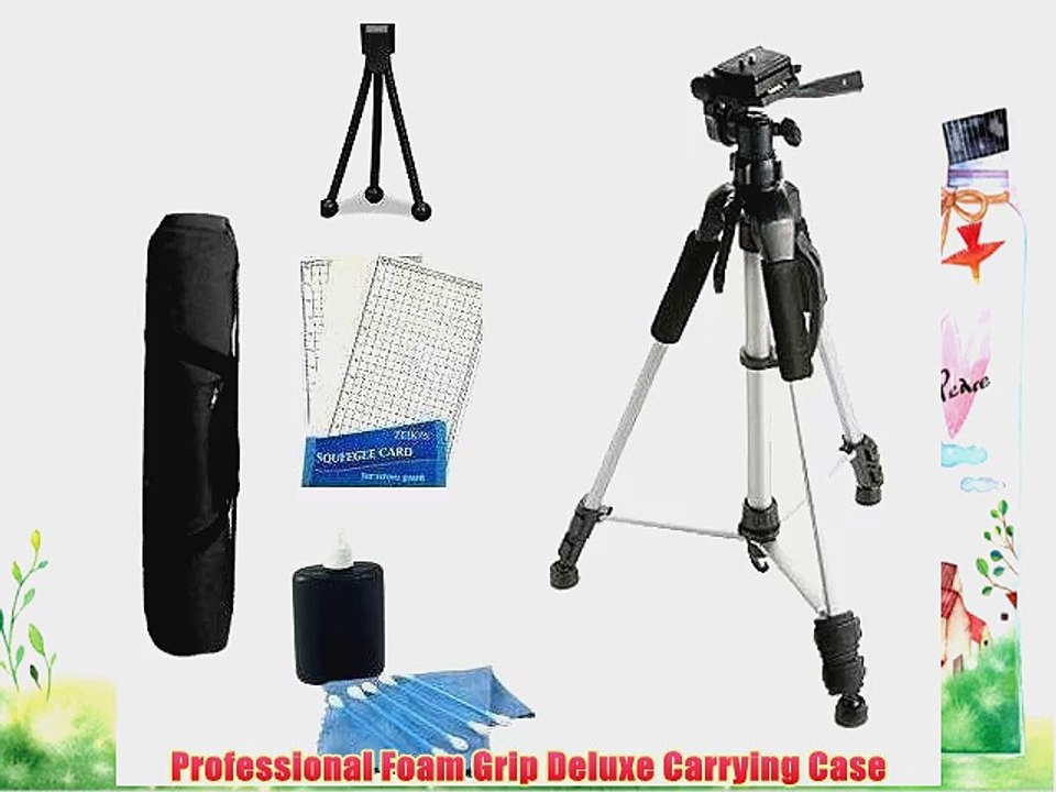 57 Camera / Camcorder Tripod w/ Carrying Case   Mini Tripod   LCD Screen Protectors   Camera