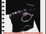 Gariz Genuine Leather XS-CHEPL5BR Camera Metal Half Case for Olympus EPL5 E-PL5 Brown