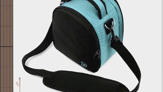 VG Sky Blue Laurel DSLR Camera Carrying Bag with Removable Shoulder Strap for Fujifilm FinePix