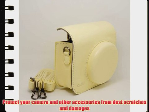 CAIUL Cream PU Leather Fujifilm Instax Mini 8 Case
